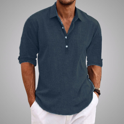 Lucenzo Linen Shirt – Lichtgewicht, Ademend & Moeiteloos Stijlvol
