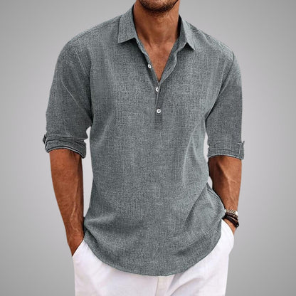 Lucenzo Linen Shirt – Lichtgewicht, Ademend & Moeiteloos Stijlvol
