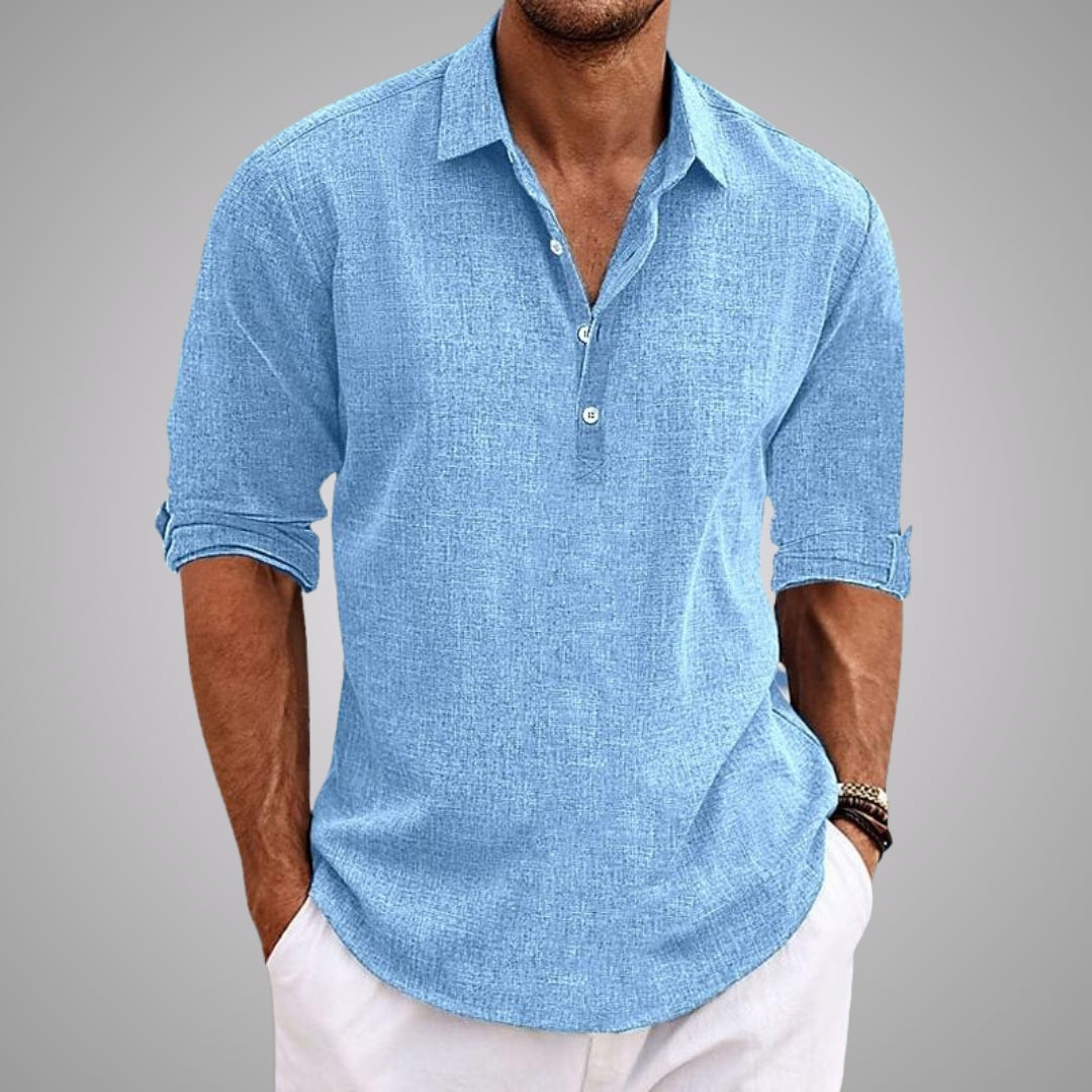 Lucenzo Linen Shirt – Lichtgewicht, Ademend & Moeiteloos Stijlvol