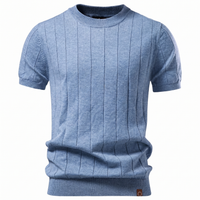 Lucento Rib Tee – Verfijnd, Ademend & Modern