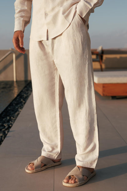 Bellano Linen Pants – Licht, Verzorgd & Tijdloos